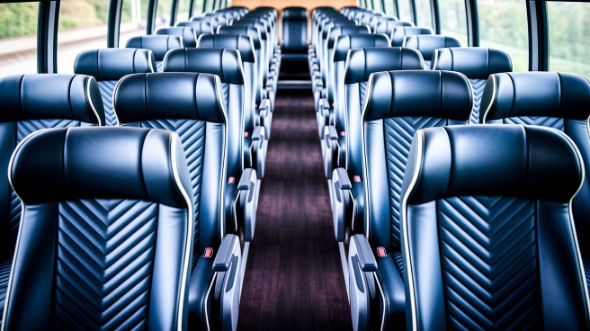 sterling heights 50 passenger charter bus inside