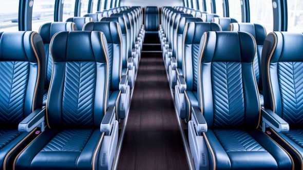 sterling heights 56 passenger charter bus inside