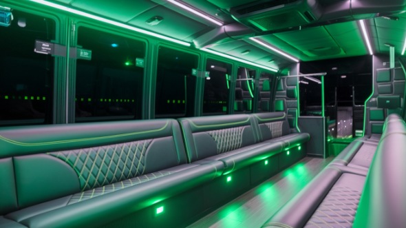 sterling heights party bus rental interior