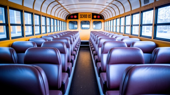 sterling heights school bus rental interior